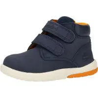 Timberland för pojkar. TB0A2K280191 Toddle Tracks marinblå mellankalvskängor i läder med kardborreknäppning (30), Hud, Karta, Kardborreband,