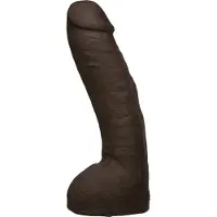 Vac-U-Lock UltraSkyn Hung XL Strap-on Dildo Mörk 30 cm - Svart - Svart