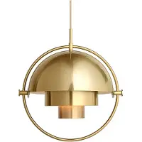 Gubi Design pendellampa Multi-Lite, dimbar, Mässing / guld, Vardagsrum / matsal, Metall, Design, Pendellampa