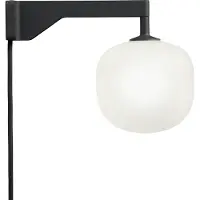 Muuto Vägglampa , Svart, Vardagsrum, Glas