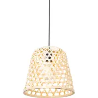 QAZQA Orientalisk pendellampa svart med bambu - Rayan