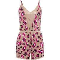 LASCANA Pyjamas chamois / cyklamen / rosa / svart