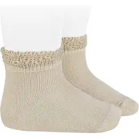Condor Strumpor m. Spetskant - Beige - - 5-6 år (110-116) - Strumpor