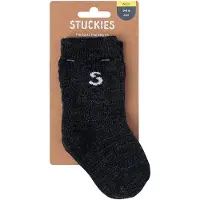 SmartaSaker Smarta babysockor Stuckies Ull, 1-pack Svart 10-15