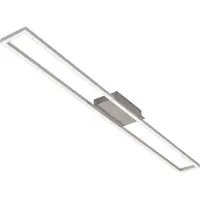 Briloner LED taklampa Frame, dimbar, Aluminium / grå / zink, Vardagsrum / matsal, Metall, Modern, LED-taklampa