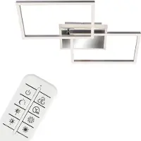 Briloner LED taklampa Frame, dimbar, Aluminium / grå / zink, Vardagsrum / matsal, Metall, Modern, LED-taklampa