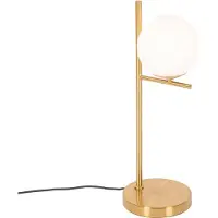 QAZQA Art Deco bordslampa guld och opalglas - Flore