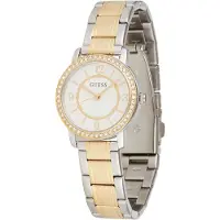 GUESS Analog klocka 'Melody' guld / silver / vit