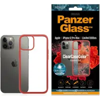 PanzerGlass ClearCaseColor - Limited Edition - baksidesskydd för mobiltelefon - härdat glas, termoplastisk polyuretan (TPU) - mandarinröd - för Apple iPhone 12 Pro Max