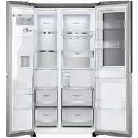 LG GSXV91PZAE side-by-side-kylskåp 635 L klass E, svart rostfritt stål