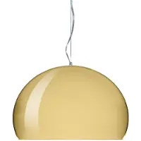 Kartell Design pendellampa Small FL/Y, Mässing / guld, Vardagsrum / matsal, Syntetmaterial, Design, Pendellampa