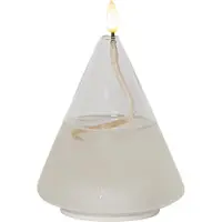 Star Trading Lykta Flamme Float Kon | Ø11cm x 15,5cm | vit []