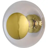 Ebb & Flow Horizon Vägg/taklampa 29 Cm Clear/guld - Plafonder Metall Klar