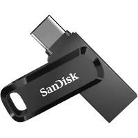 SanDisk Ultra Dual Drive Go - USB flash-enhet - 128 GB - USB 3.2 Gen 1 / USB-C - svart