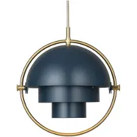 Gubi - Multi-Lite Taklampa Ø36 Mässing/Midnight Blue