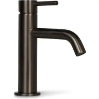 BLUE LABEL diskbänksblandare utan bottenventil - kallstart-funktion & 3/8 anslutningsslangar - gun metal