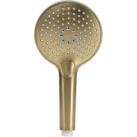 BLUE LABEL Handdusch med rub clean-funktion och 3 olika strålningslägen - borstat guld