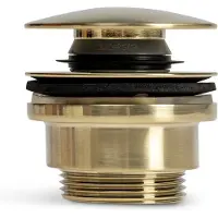 BLUE LABEL 1 1/4 pop up bottenventil borstad guld