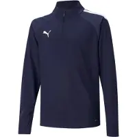 Puma Träningströja 1/4 Blixtlås Barn - Navy/White, storlek 140 cm