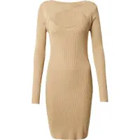Urban Classics Stickad klänning beige