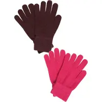 CeLaVi Handskar - Ull/Nylon - 2-pack - Rosa/Mörklila - - 7-12 år (122-152) - Handskar