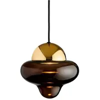 Design By Us Taklampa , Nutty, dimbara, Brun / rost, Vardagsrum, Glas, Design