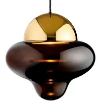Design By Us Taklampa , Nutty XL, dimbara, Brun / rost, Vardagsrum, Glas, Design
