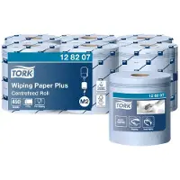 Tork Plus M2 blått 2-lagers torkpapper - (6 rullar per kartong)