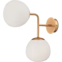 Maytoni Vägglampa Erich, dimbar, Mässing / guld, Vardagsrum / matsal, Metall, Vägglampa, vägglampa inomhus