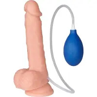 Willie City Klassisk Realistisk Sprutdildo 21 cm - Nude - Nude