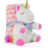 Perletti Enhörning Tiara Teddy Med Täcke 22 Cm
