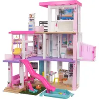 Barbie - drömhuslåda, 3 nivåer, ljus och ljud och mer än 75 tillbehör - Skyltdockatillbehör - Från 3