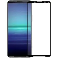 Mtp Products Heltäckande Sony Xperia 5 II Härdat Glas Skärmskydd - 9H - Svart