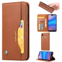Mtp Products Card Set Series Huawei P30 Lite Plånboksfodral - Brun