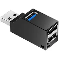 Mtp Products USB 3.0 Hubb Splitter 1x3 - 1x USB 3.0, 2x USB 2.0 - Svart