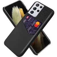 Mtp Products KSQ Samsung Galaxy S21 Ultra 5G Skal med Korthållare - Svart
