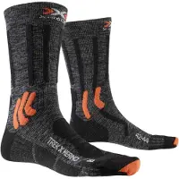 X-socks - Vandringskläder - Trek X Merino Grey Duo Melange/X-Orange/Black för UnisexUll - Storlek 35-38 - Grå