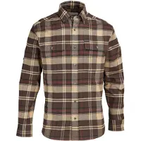 Chevalier Men's Heron Flannel Shirt Soil Brown Checked