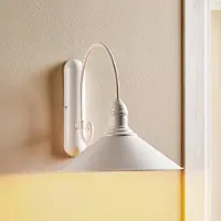 Argon Vägglampa Elmo , dimbar, Vitt / opal, Vardagsrum / matsal, Metall, Lantlig / rustik, Vägglampa, vägglampa inomhus