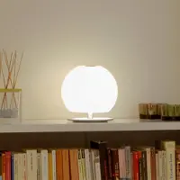 Casablanca Bordslampa Ball, Vitt / opal, Vardagsrum / matsal, Glas, Modern, Bordslampa