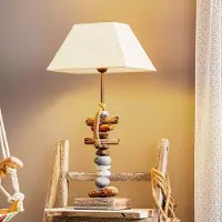 ONLI Bordslampa Seregon , Creme / bärnsten, Vardagsrum / matsal, Trä, Lantlig / rustik, Bordslampa