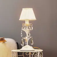 ONLI Kristall bordslampa Karen , Vitt / opal, Sovrum, Metall, Bordslampa