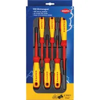 Knipex Skruvmejsel set VDE Spår, Stjärnspår Phillips, Stjärnspår Pozidriv
