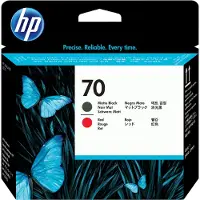 HP 70 (C9409A) mattsvart och röd skrivhuvud (original)