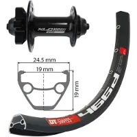 Xlc D466 Front Wheel 27.5" XLC Disc 6-bolt SSP svart 32H 2021 Framhjul till MTB