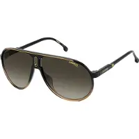 Carrera Aviator Mens Black Brown Shade Brown Gradient Champion 65/N