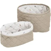 Cam Cam Förvaringskorgar - 2 st. - 22x15/24x17 cm - Hasselnöt - - One Size - Korg