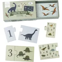 A Little Lovely Company Räknepussel 1-10 - Dinosaur - - One Size - Pussel