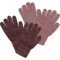 CeLaVi Handskar - Ull/Polyester - 2-pack - Rose Brown m. Reflex - - 7-12 år (122-152) - Handskar