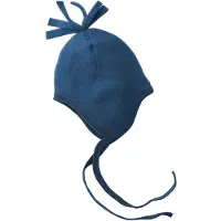 Engel Hjälmmössa - Ull - Blåmelerad - - 74/80 - Babyhjälm